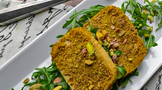 Met Pistache Gecoate Tofu